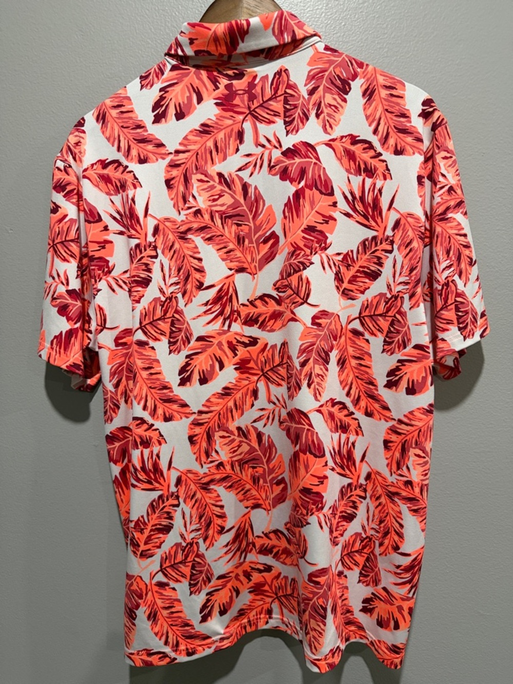 Under Armour The Playoff Polo - Red Leaf Print size L - Picture 4 of 4